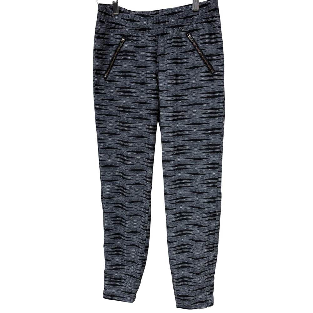 Athleta Metro Slouch Capri Pants Gray Black Space‎ Dye Zip Pocket 438869 Size S